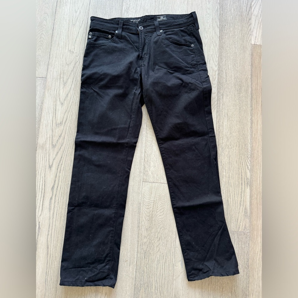 AG Adriano Goldschmied Men's Slim Straight Jeans - Black